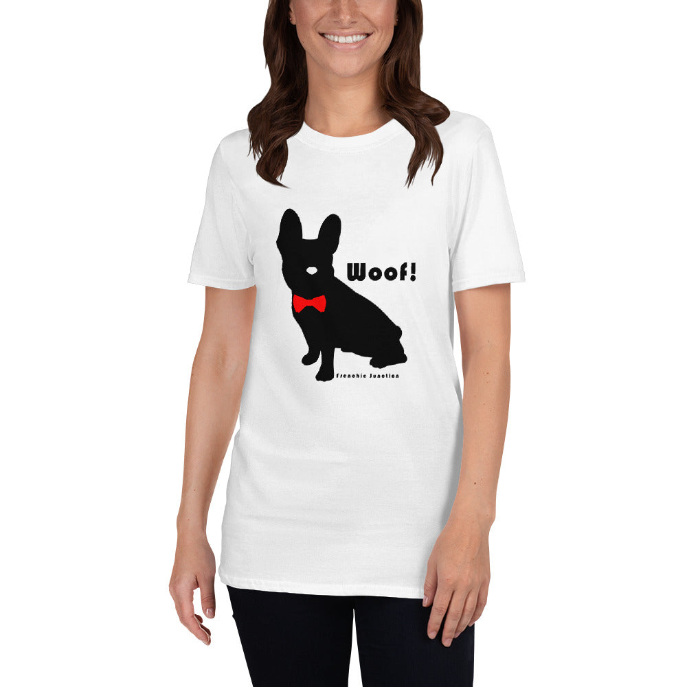 French Bulldog Frenchie T-Shirt Black Silhouette White Tee