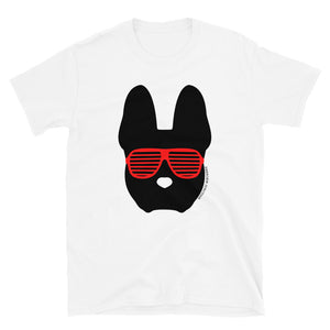 French Bulldog Frenchie  T-Shirt Black Silhouette White Tee