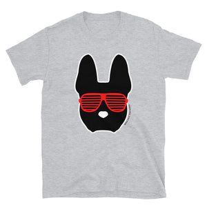 French Bulldog Frenchie  T-Shirt Black Silhouette Grey Tee