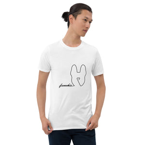 French Bulldog Frenchie T-Shirt Black Minimalist White Tee