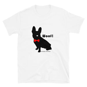 French Bulldog Frenchie  T-Shirt Black Silhouette White Tee