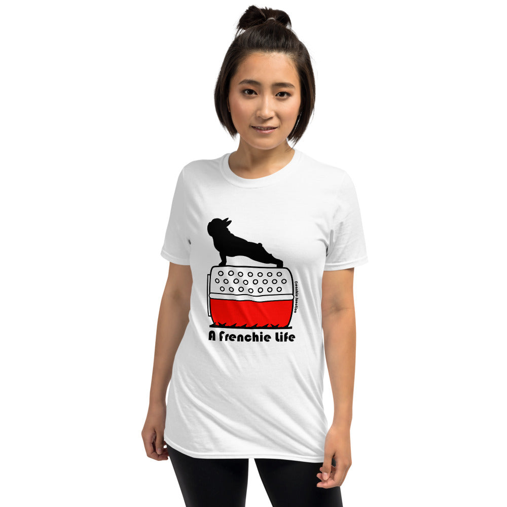 French Bulldog Frenchie T-Shirt Black Silhouette White Tee