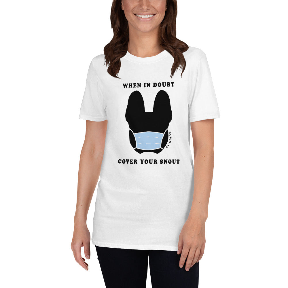 French Bulldog Frenchie T-Shirt Black Silhouette White Tee