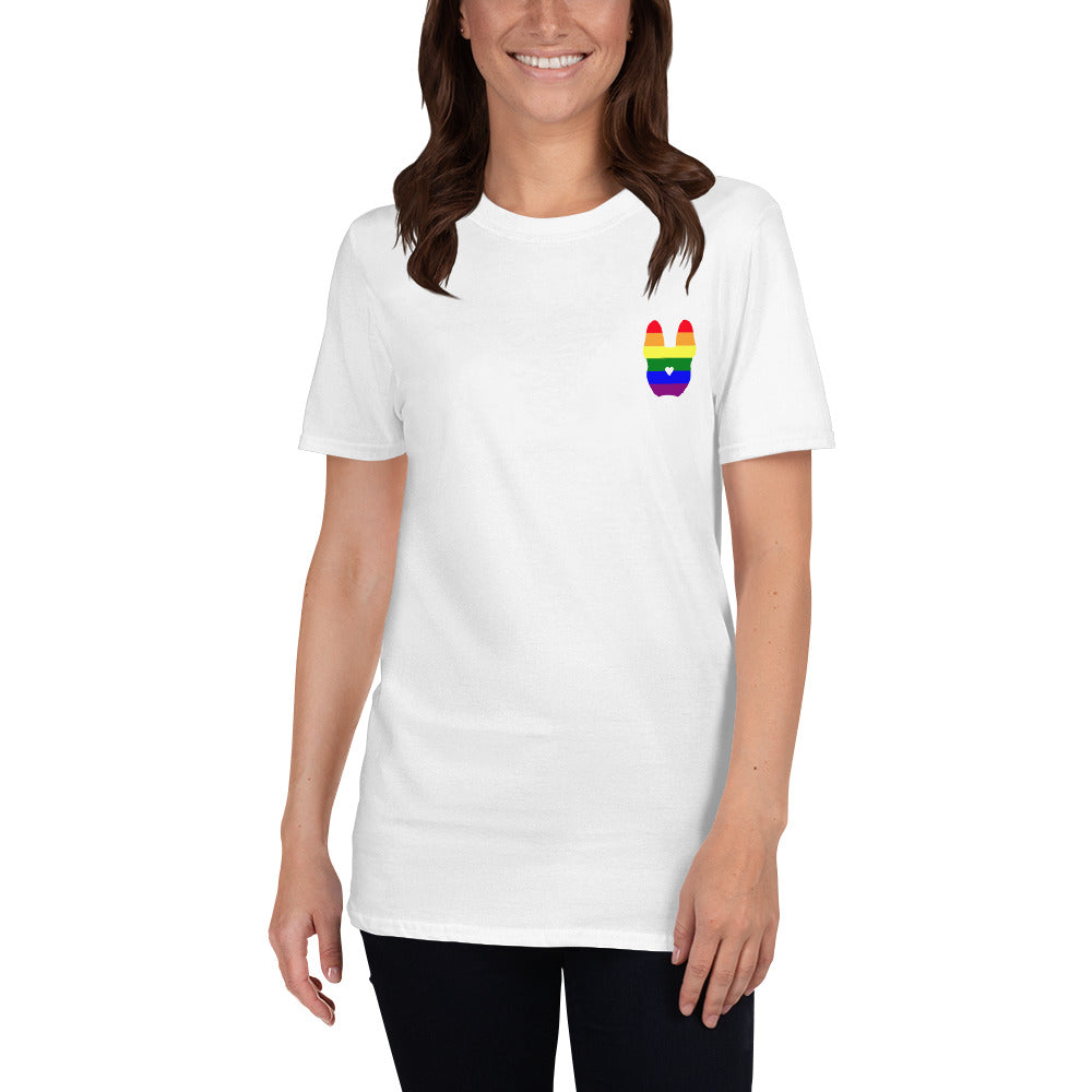 French Bulldog Frenchie  T-Shirt Pride Color White Tee