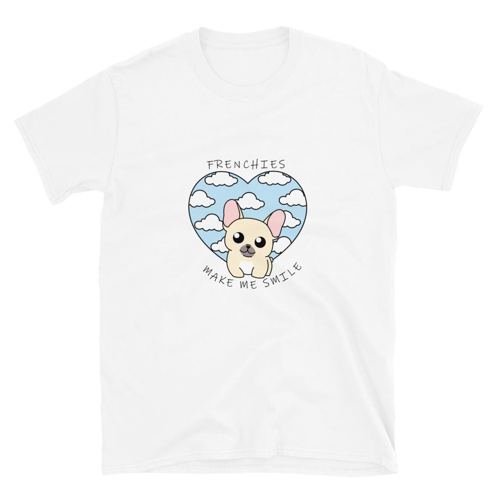 French Bulldog Frenchie  T-Shirt Color White Tee