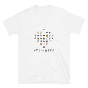 French Bulldog Frenchie  T-Shirt Color  White Tee